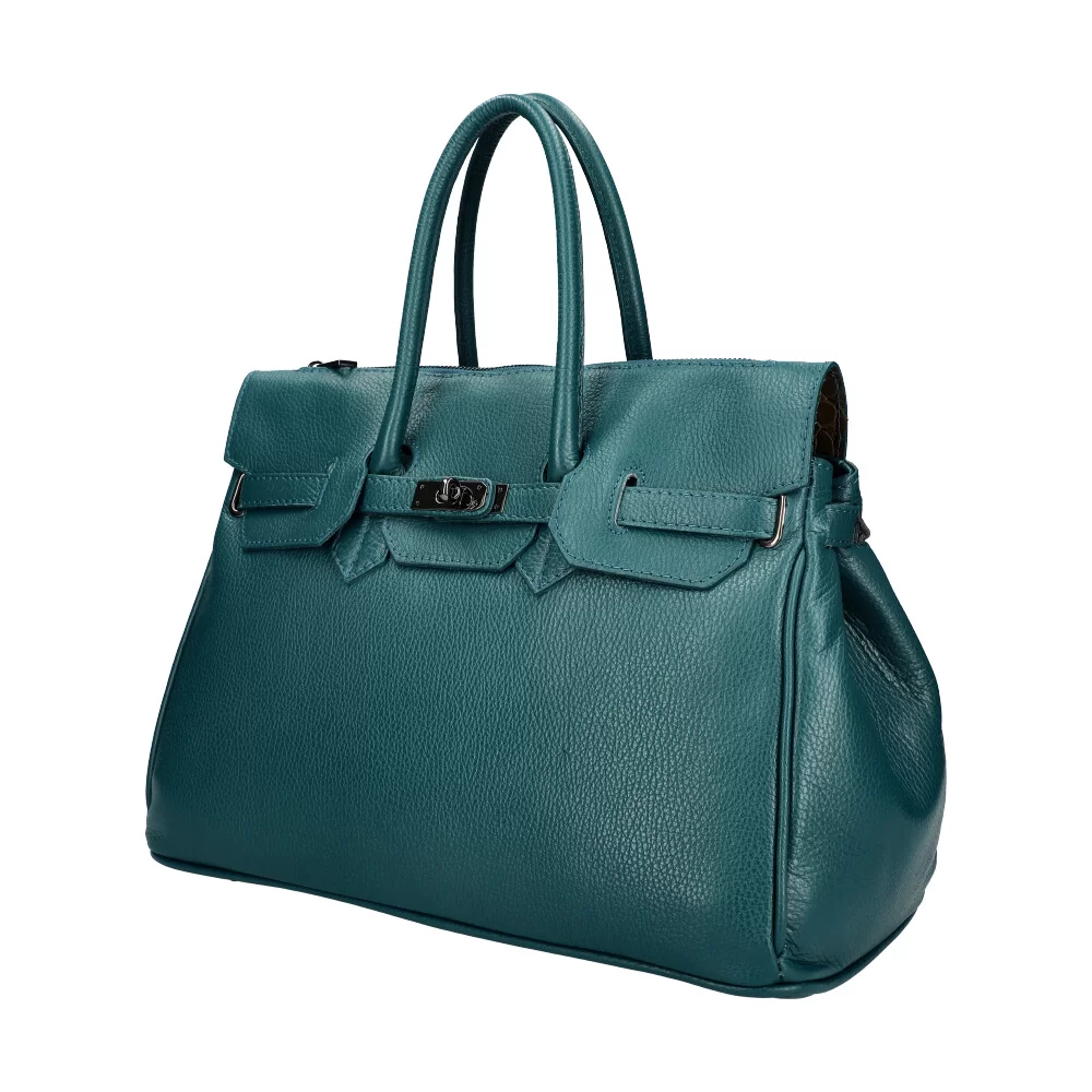 Leather handbag 5773 - GREEN - ModaServerPro