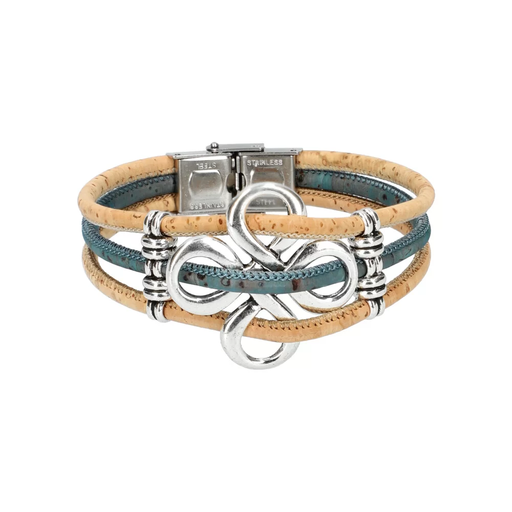 Woman cork bracelet FB400012 - BLUE - ModaServerPro