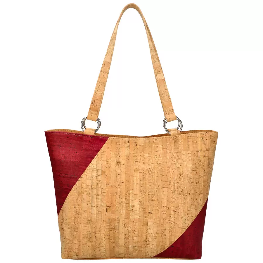 Cork handbag MSR08 - BORDEAUX - ModaServerPro