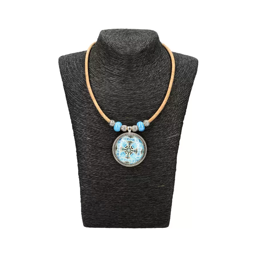 Cork necklace woman FBU089 - L BLUE - ModaServerPro