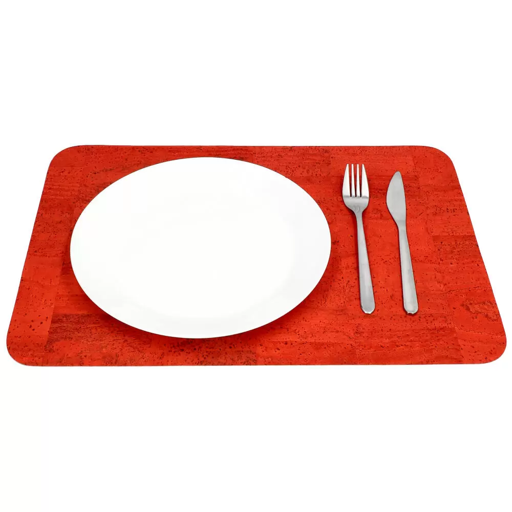 Set de table en liège MSPM21C - RED - ModaServerPro