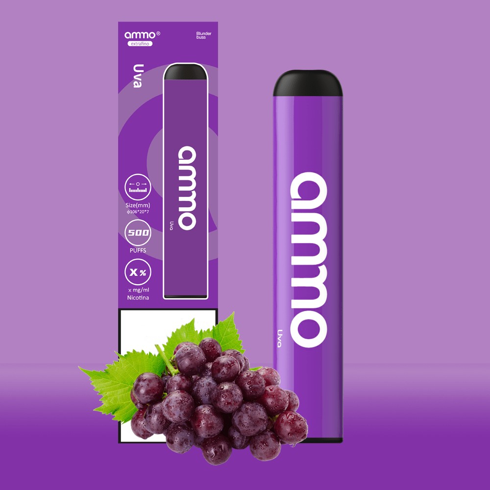 Pack 4 puff descartável sem nicotina uva VE010 - ModaServerPro