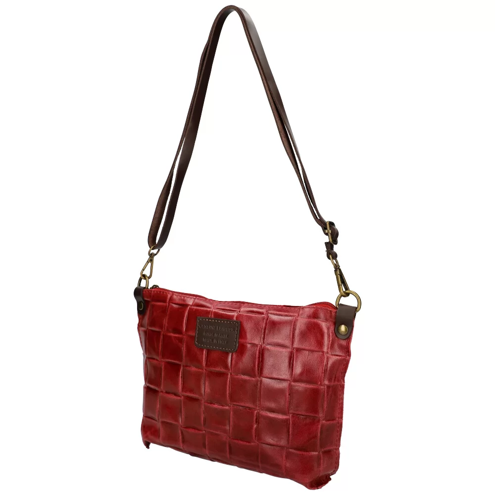 Leather crossbody bag 01242 - BORDEAUX - ModaServerPro