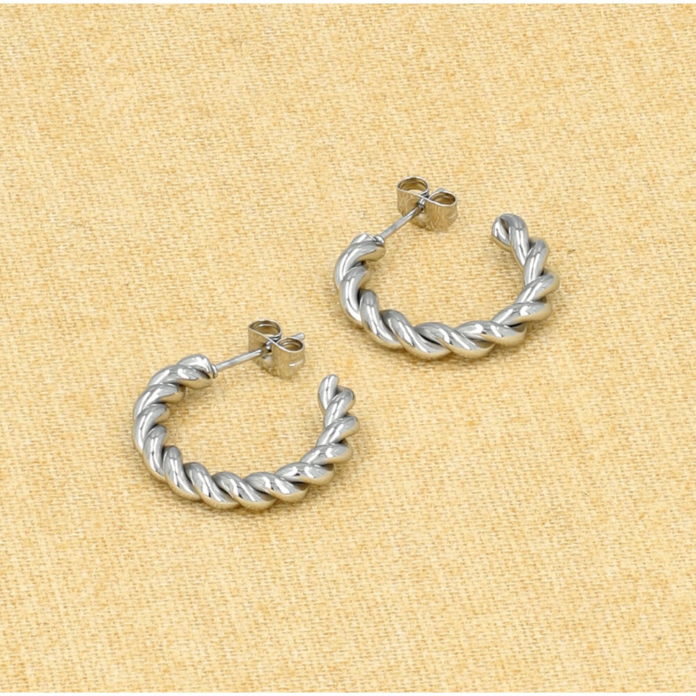 Steel Earring FBU653 2 SILVER ModaServerPro