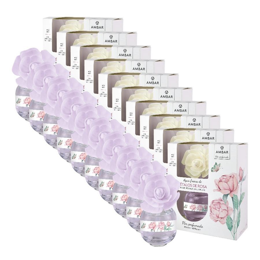 Pack 10 Pcs Perfumed Flowers - Rose Petals - Ambar - P716031 M1 ModaServerPro