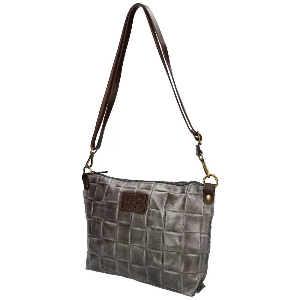 Leather crossbody bag 01242 - GREY - ModaServerPro