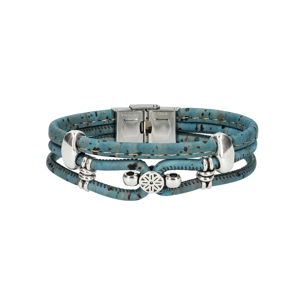 Bracelet en liège femme FB40001 - BLUE - ModaServerPro
