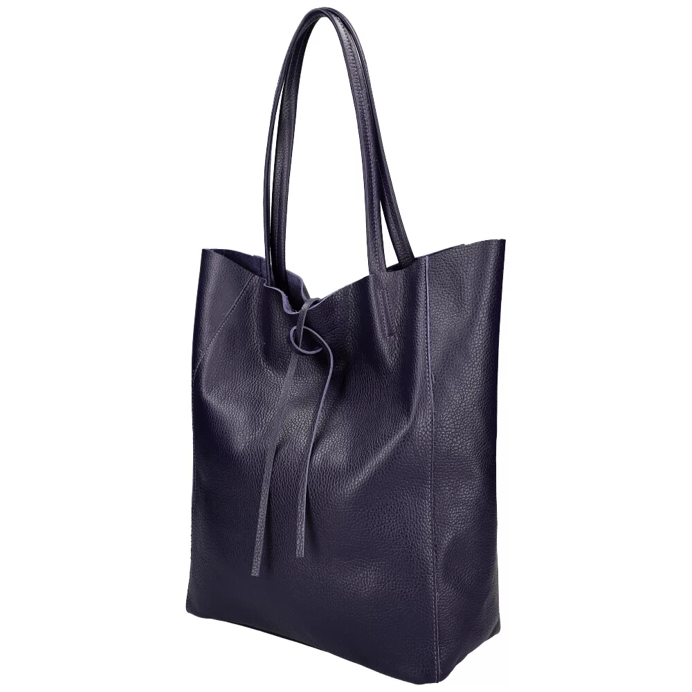 Leather handbag MS001 - PURPLE - ModaServerPro
