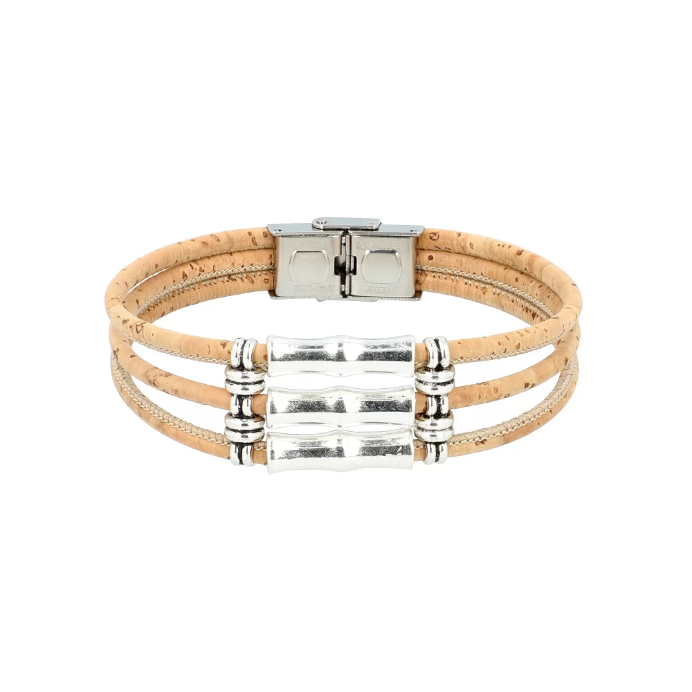 Woman cork bracelet LZ102 - NATUREL - ModaServerPro