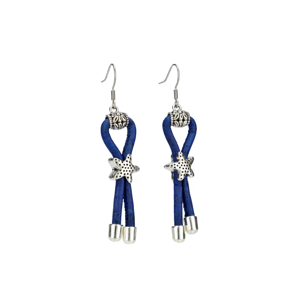 Cork Earring OG21392 - BLUE - ModaServerPro