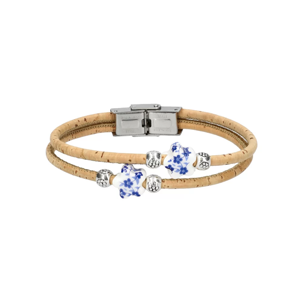 Woman cork bracelet LB031 - BLUE - ModaServerPro