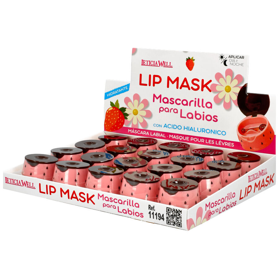 Pack 20 Pcs Masque pour les lèvres saveur fraise - Letícia Well - 11194 M1 ModaServerPro