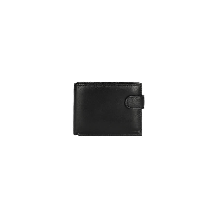 Leather wallet RFID men 125040 BLACK ModaServerPro