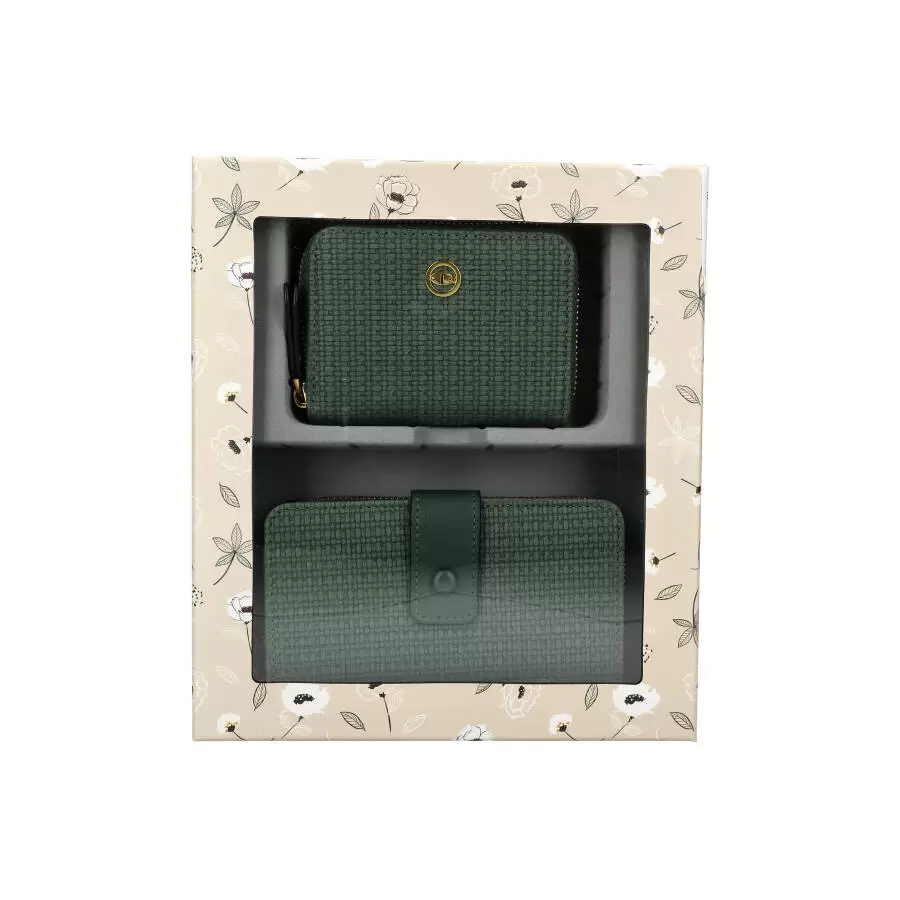 Box + Wallet + Card holder AH8003 - GREEN - ModaServerPro