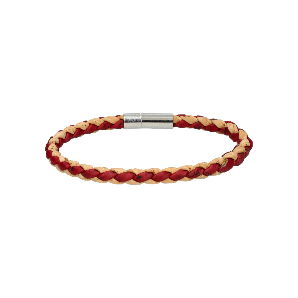 Woman cork bracelet LB024 - BORDEAUX - SacEnGros