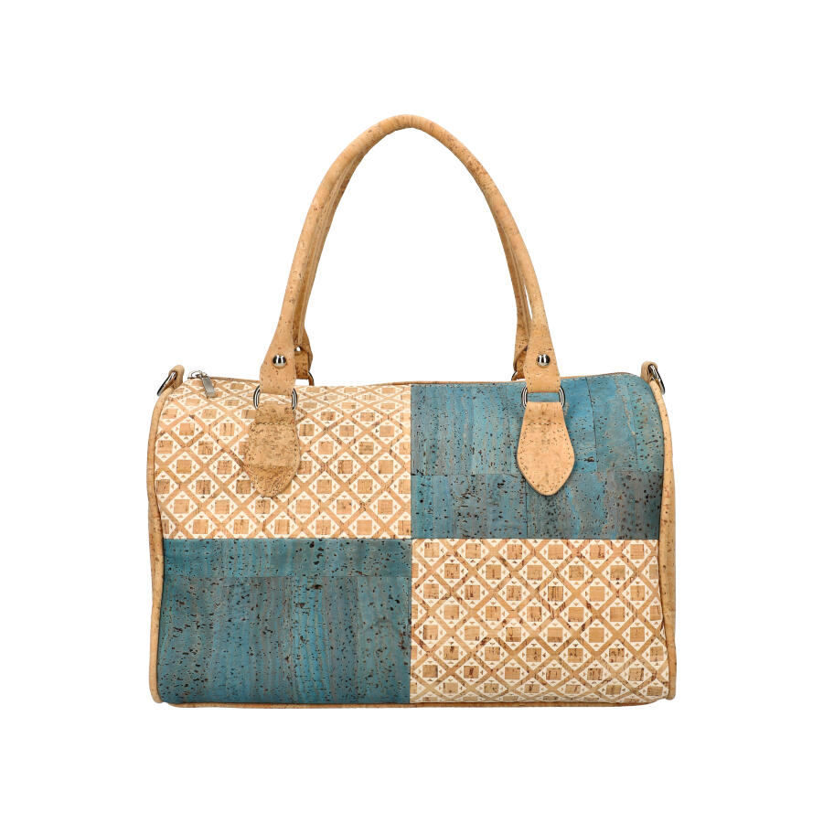 Cork handbag MSMS04 BLUE ModaServerPro