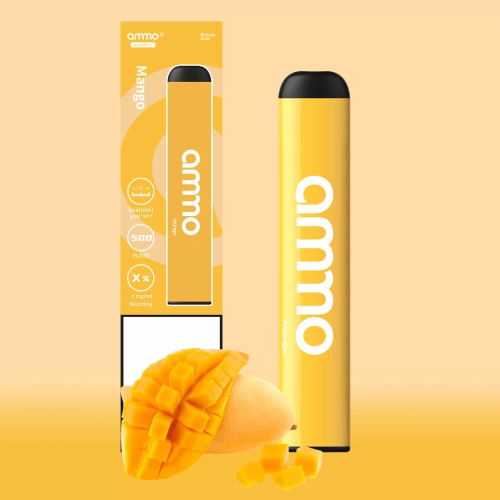 Pack 4 disposable puff nicotine free mango VE009 - ModaServerPro