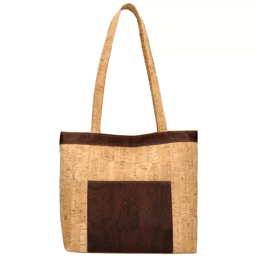 Cork handbag SR007 - BROWN - ModaServerPro