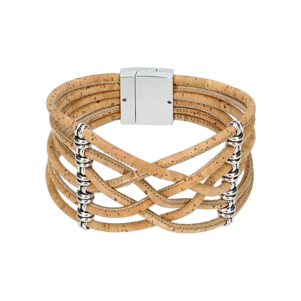 Woman cork bracelet LB020 - NATUREL - ModaServerPro