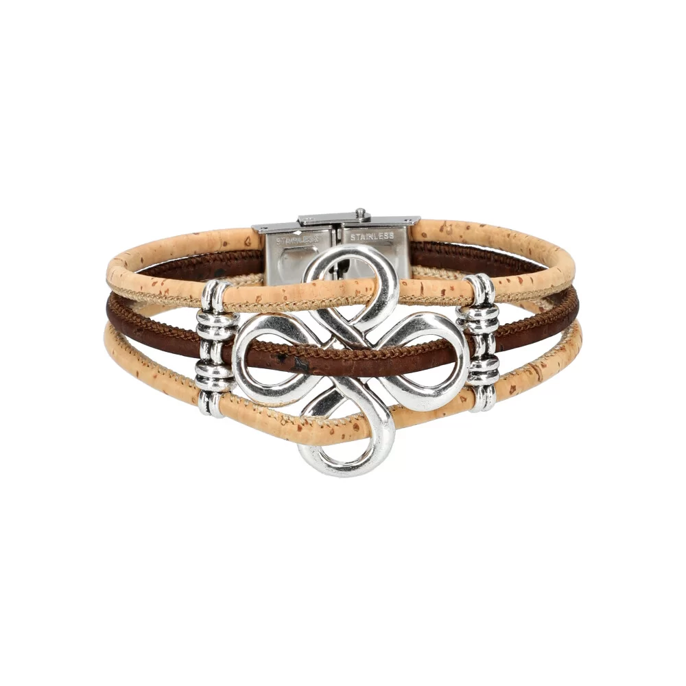 Woman cork bracelet FB400012 - BROWN - ModaServerPro