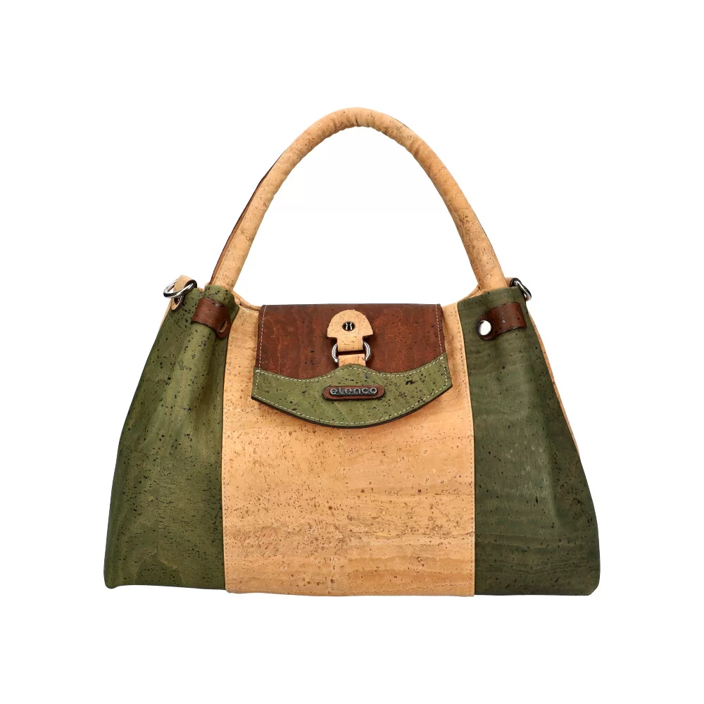 Cork handbag 810MS - GREEN - ModaServerPro