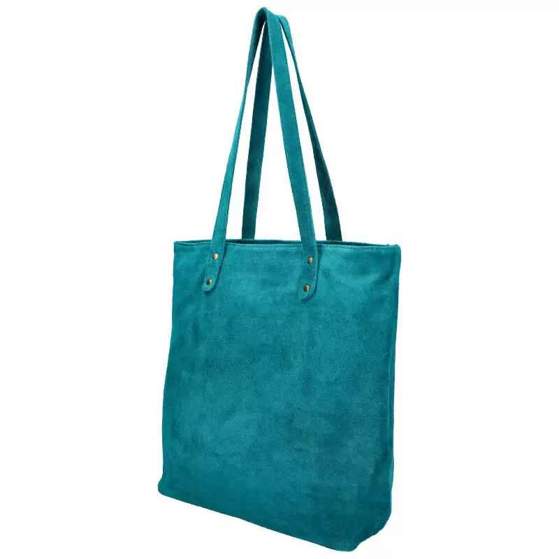 Leather handbag 01518 - BLUE - ModaServerPro