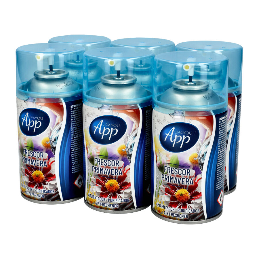 Pack 6 Pcs Spray de recarga para difusor automático - Frescor Primavera - App up4you - 55315 M1 ModaServerPro