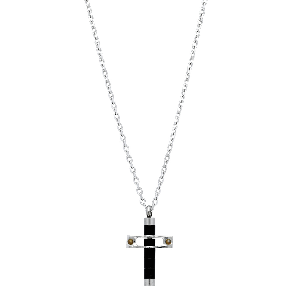 Steel necklace MV170230 - BLACK - SacEnGros