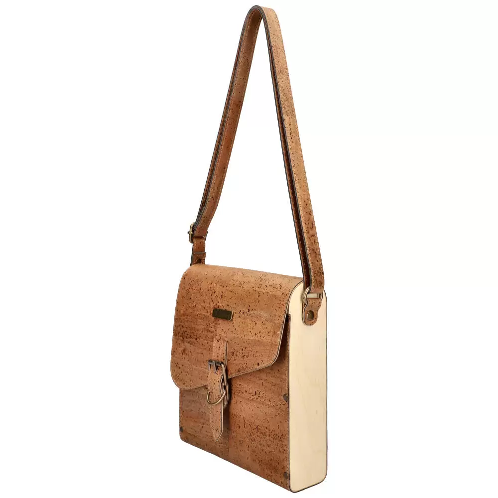 Cork and wood crossbody bag MSMAD08 - ModaServerPro