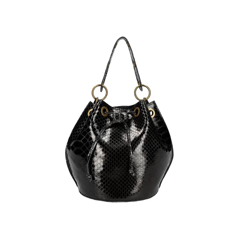 Leather handbag 0800 - BLACK - ModaServerPro