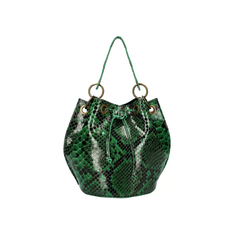 Leather handbag 0800 - GREEN - ModaServerPro