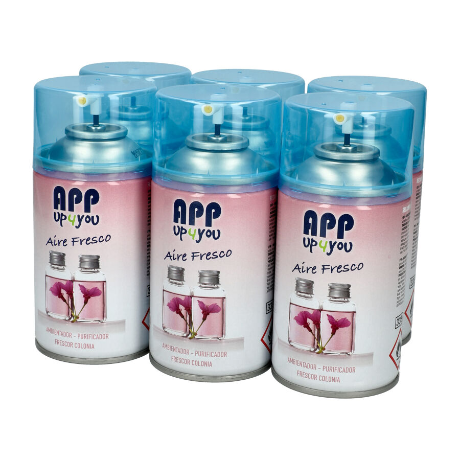 Pack 6 Pcs Spray de recarga para difusor automático - Frescor Colônia - App up4you - 55314 M1 ModaServerPro