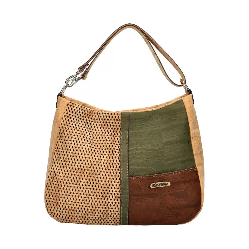 Cork handbag 829MS - GREEN - ModaServerPro