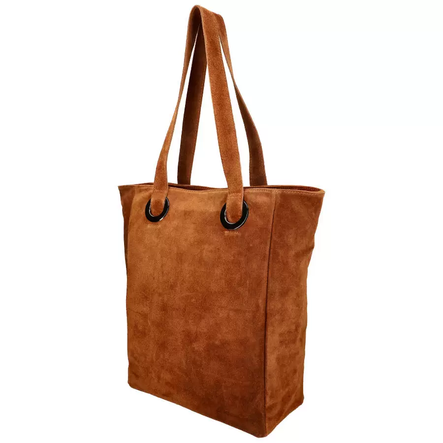 Leather handbag 0734 - COGNAC - ModaServerPro