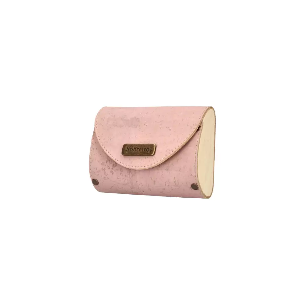 Cork and wood wallet MSMAD01 - PINK - ModaServerPro