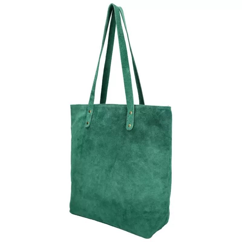 Leather handbag 01518 - GREEN - ModaServerPro