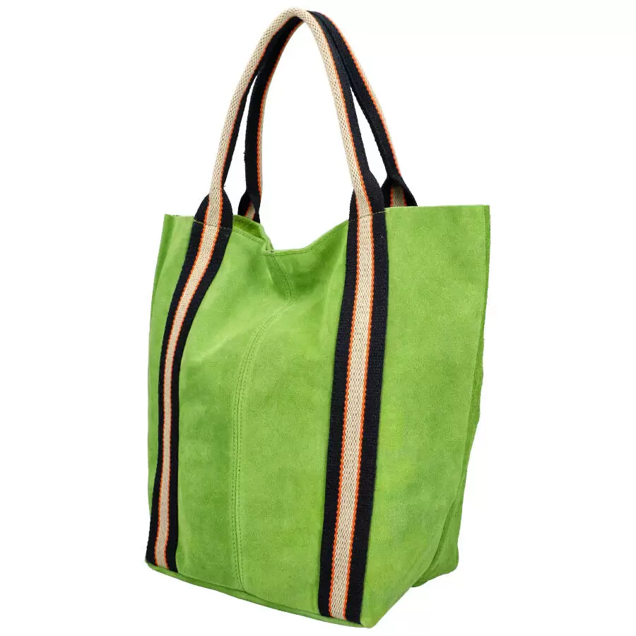 Leather handbag 0554 - L GREEN - ModaServerPro
