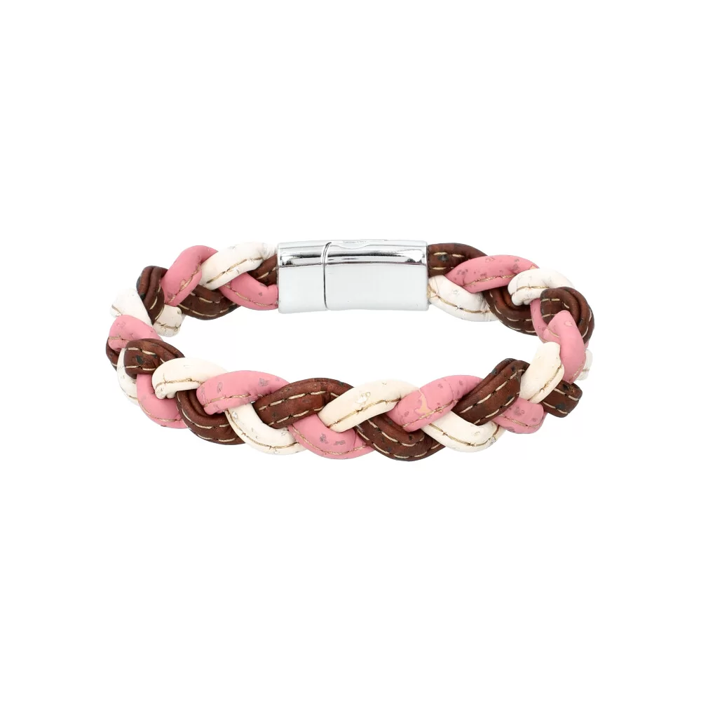 Woman cork bracelet LZ101 - PINK - ModaServerPro