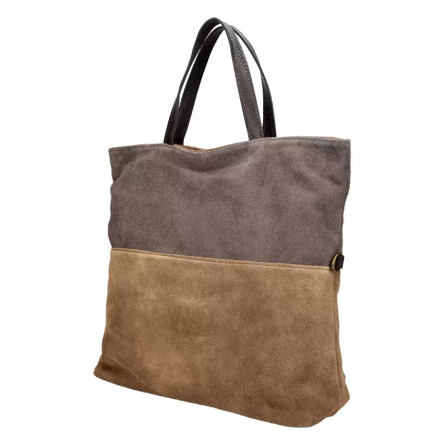 Leather handbag 01252 - GREY - ModaServerPro