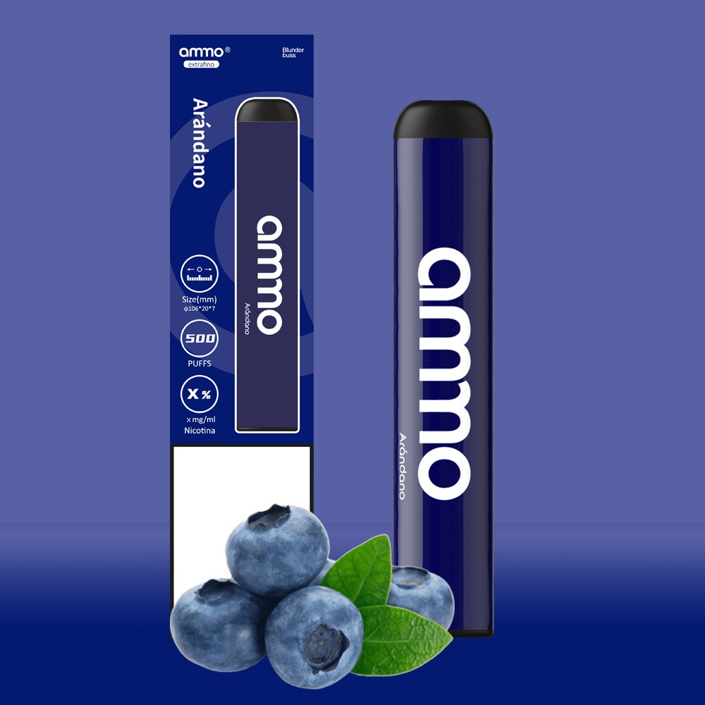 Pack 4 disposable puff nicotine free blueberry VE002 - ModaServerPro