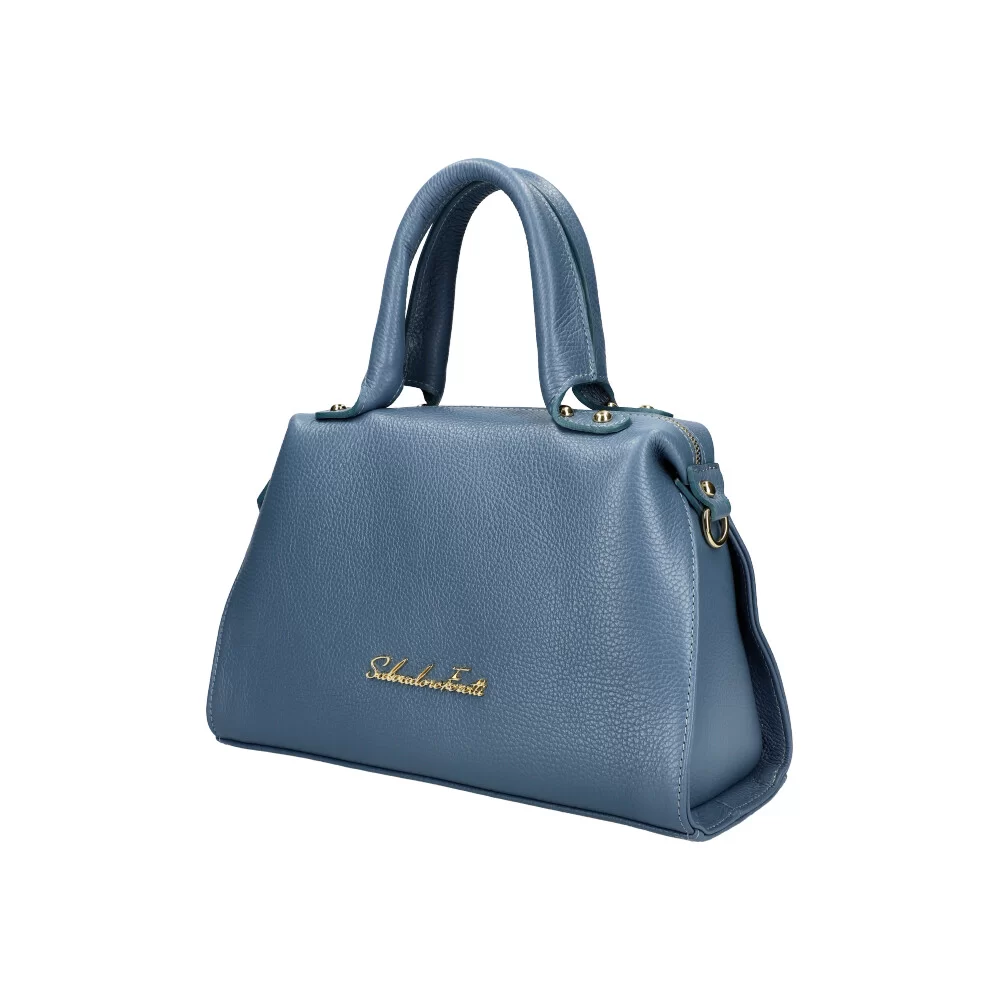 Leather handbag MS1819 - BLUE - ModaServerPro
