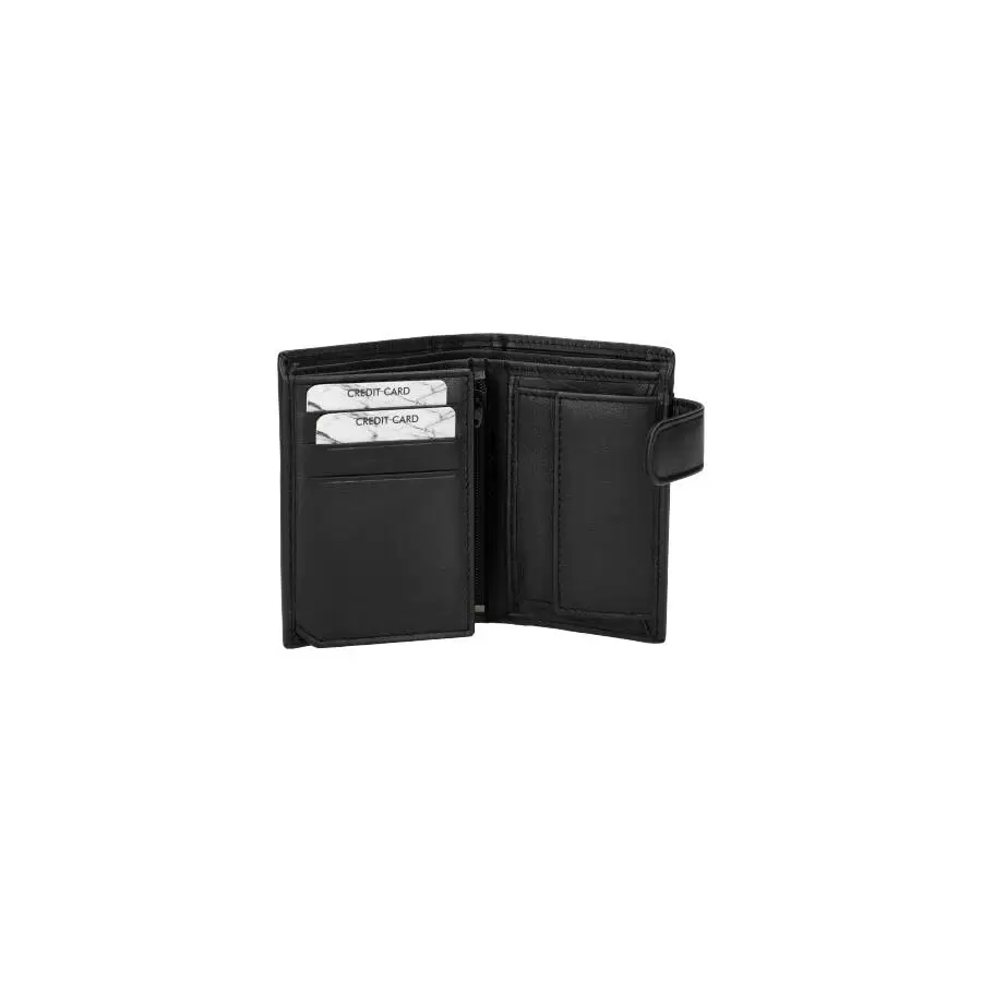 Leather wallet RFID men 370811 - ModaServerPro