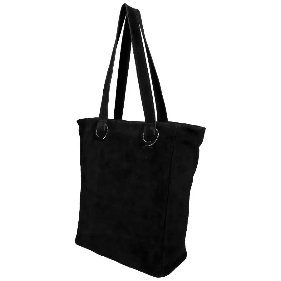 Leather handbag 0734 - BLACK - ModaServerPro
