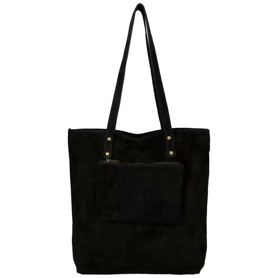 Leather handbag 0817 - BLACK - ModaServerPro