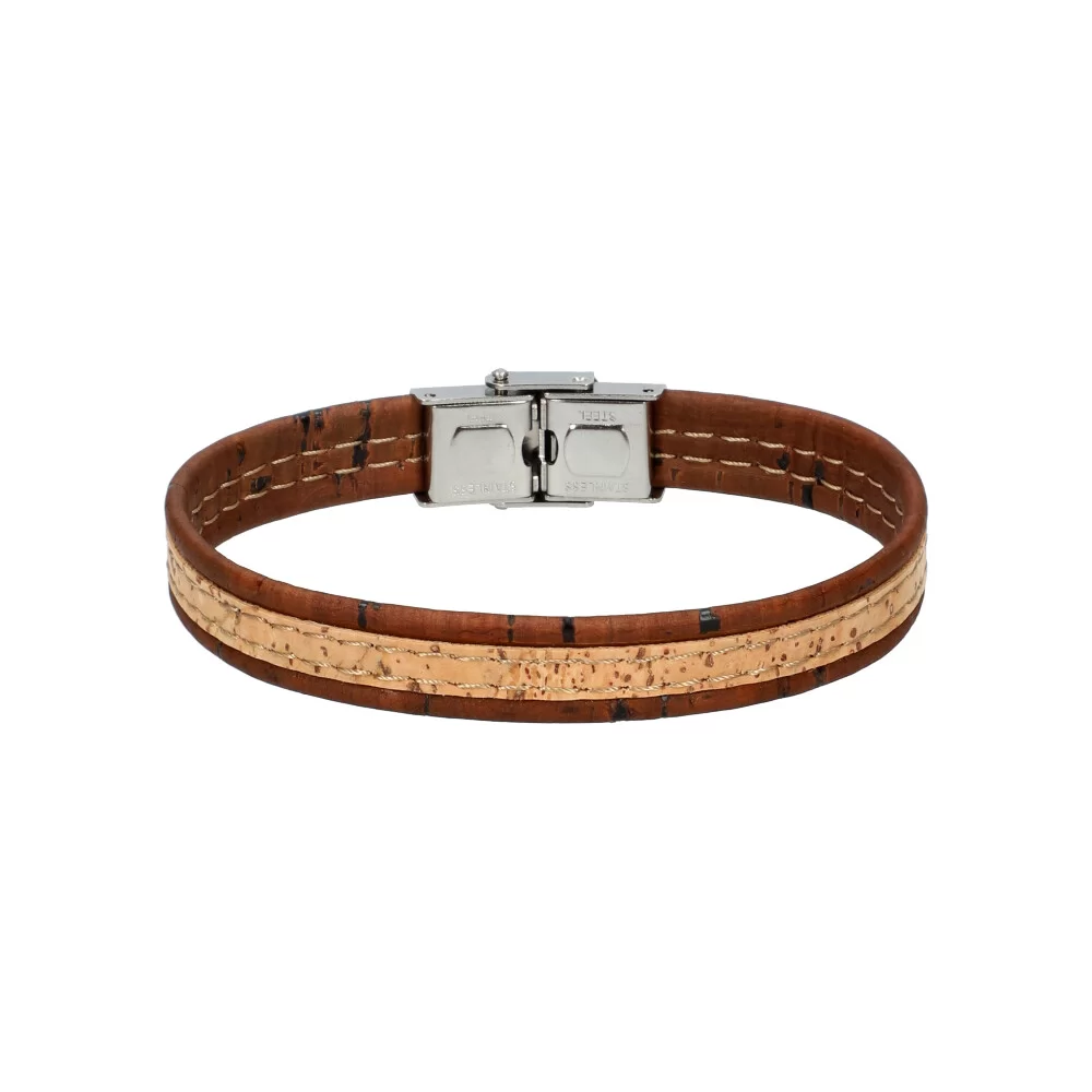 Woman cork bracelet FB40004 - BROWN - ModaServerPro