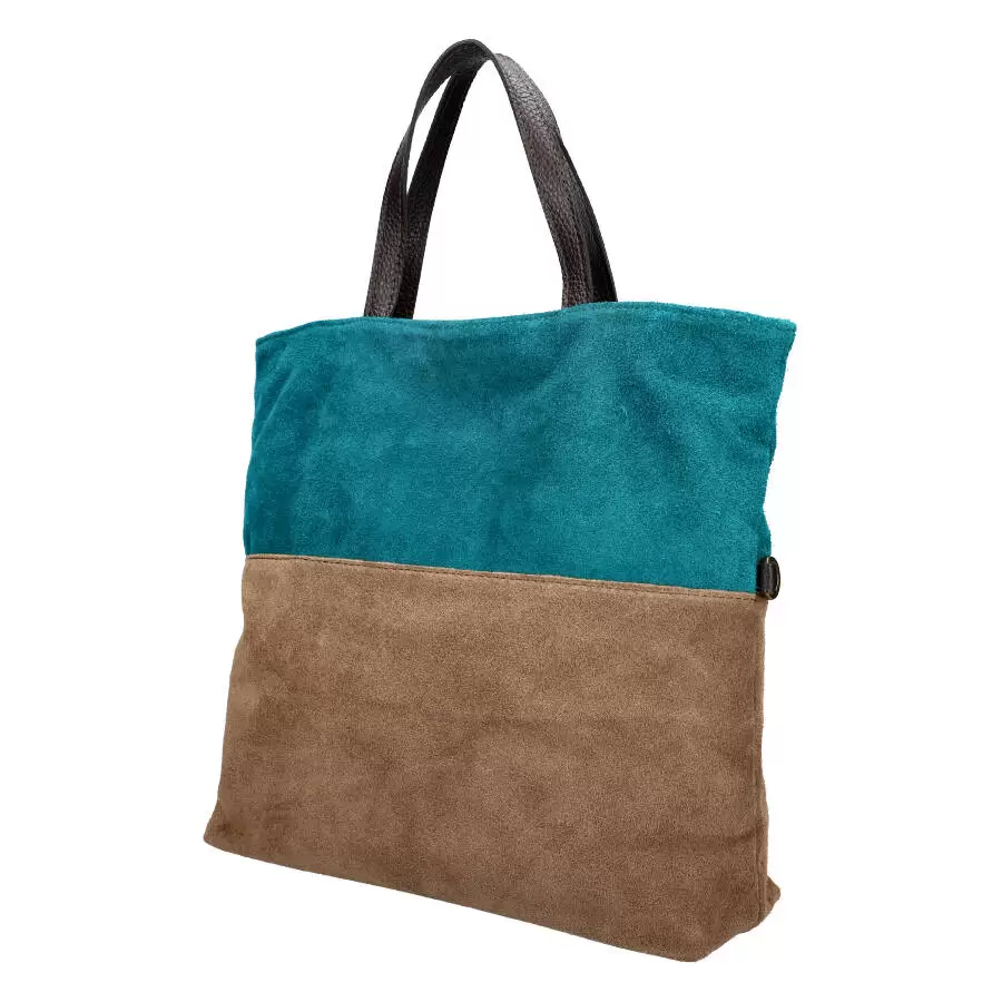 Leather handbag 01252 - BLUE - ModaServerPro