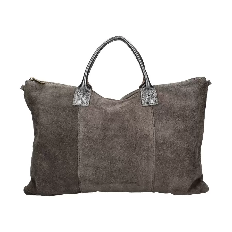 Leather handbag 0712 - GREY - ModaServerPro