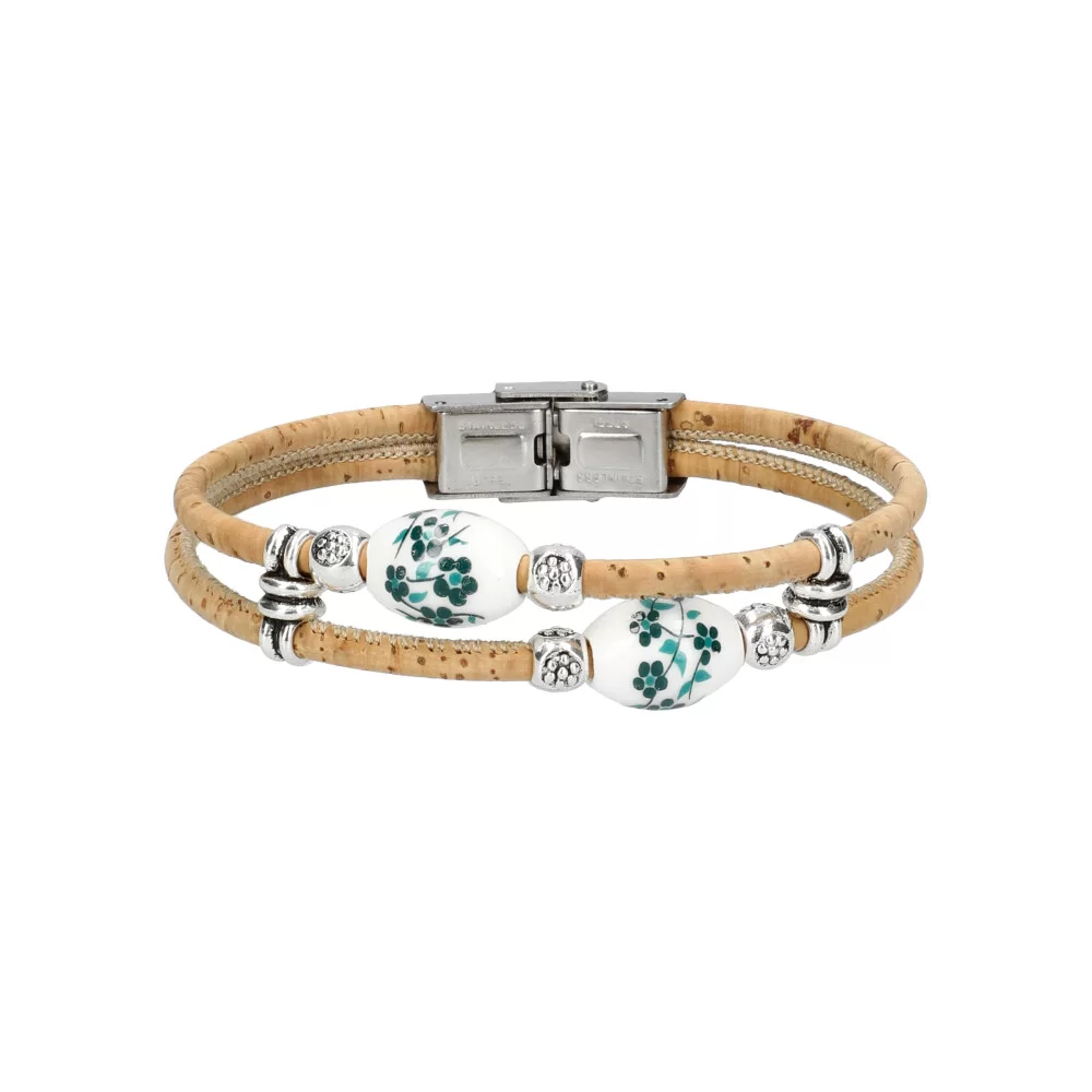 Woman cork bracelet LB032 - GREEN - ModaServerPro