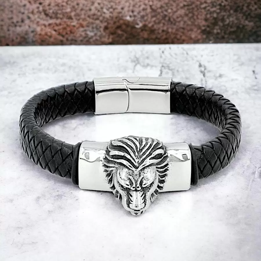 Man leather bracelet FBU132 - ModaServerPro