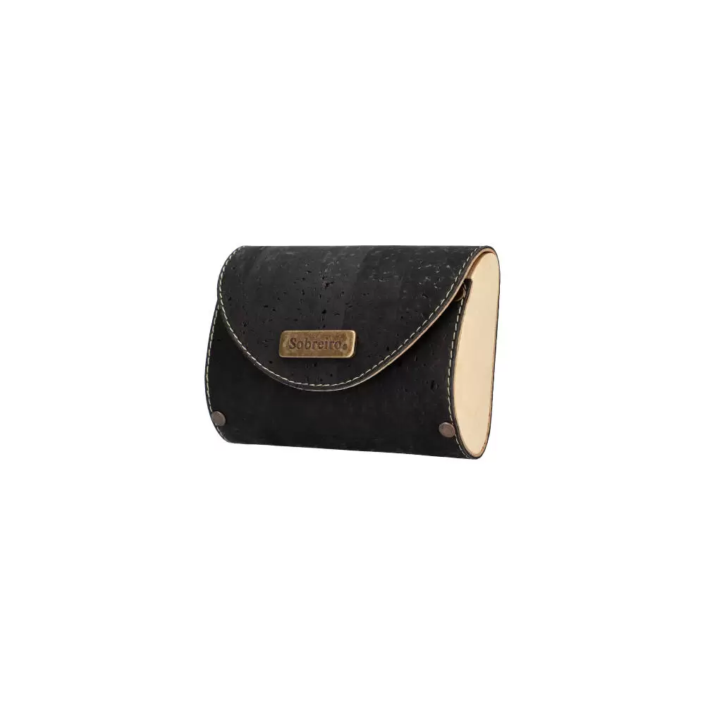 Cork and wood wallet MSMAD01 - BLACK - ModaServerPro